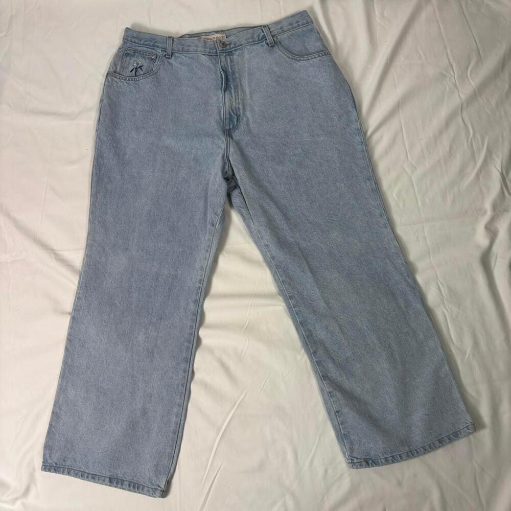 Faded Glory blue floral embroidered jeans